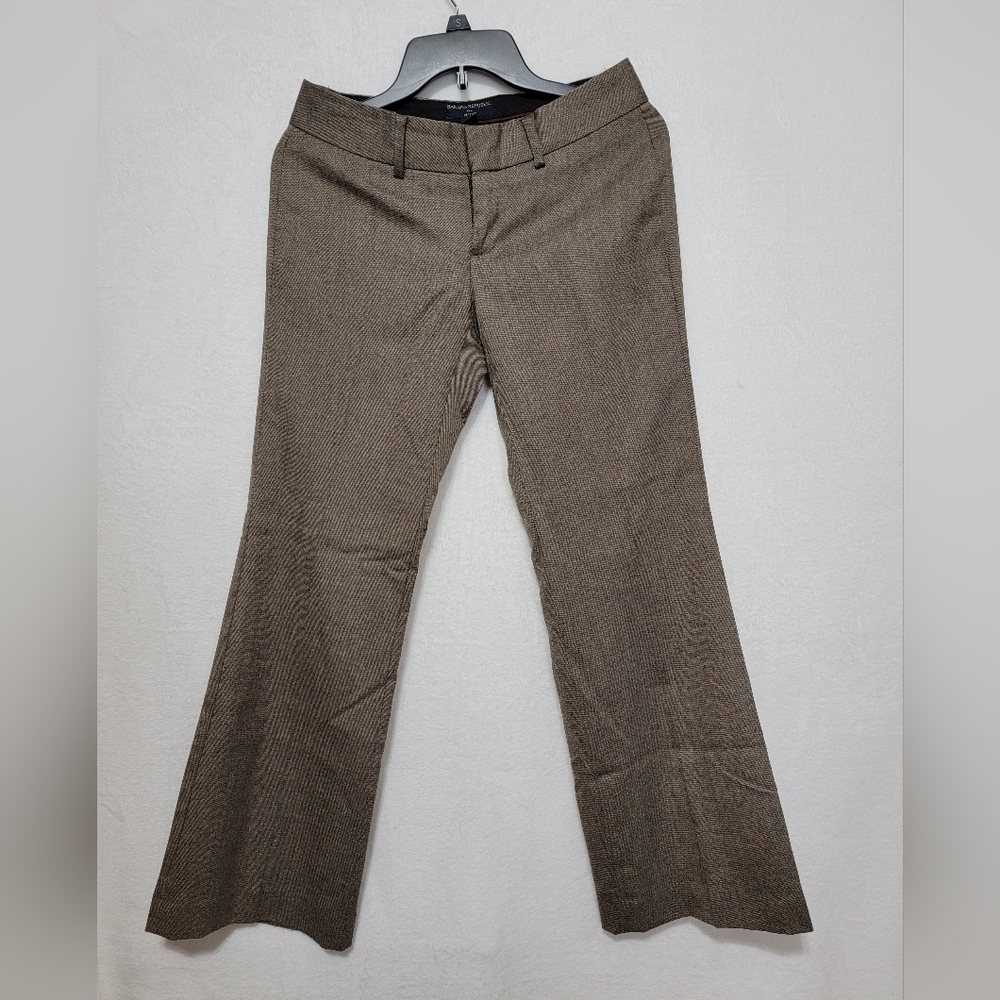 Banana Republic Petites Brown Textured Wool Blend Bootcut Dress Pants 2P
